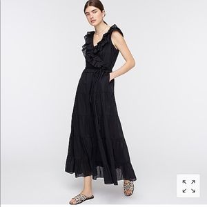 J.Crew Black Cotton summer maxi dress